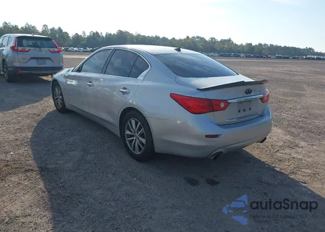 2014 Infiniti Q50 z USA, uszkodzony, nr VIN JN1BV7AP7EM688273